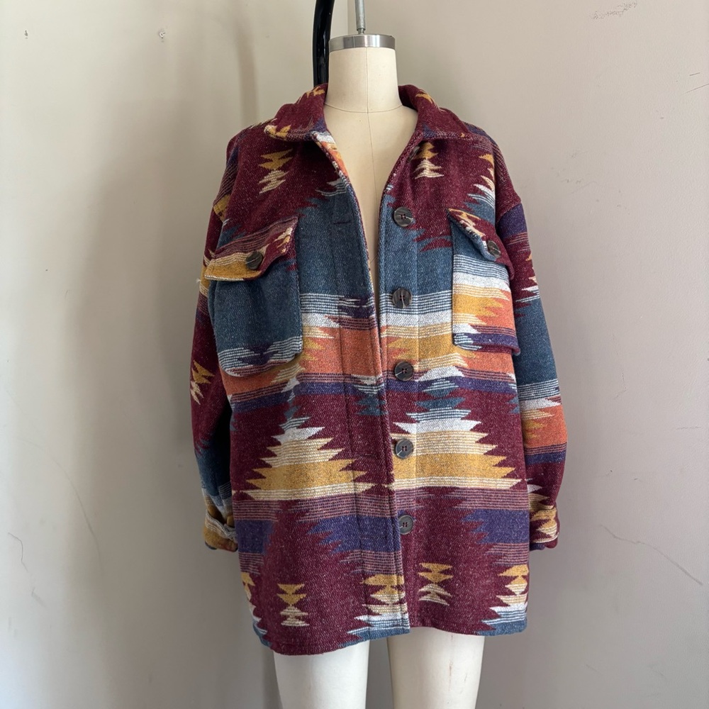 Multicolor Patterned Women's Shacket - image 2